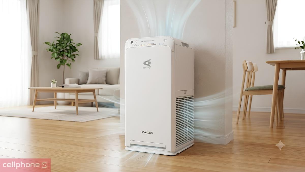 Máy lọc không khí Daikin MC40UVM6-7 có khả năng lọc diện tích phòng 31m²