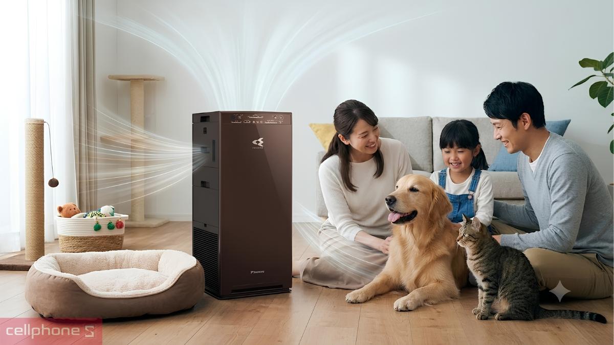 Máy lọc không khí Daikin MCK555AVMV sẽ phù hợp cho những gia đình nuôi thú cưng