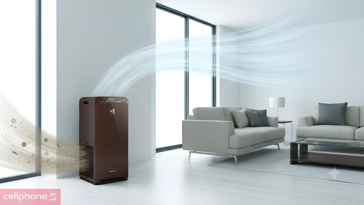 Máy lọc không khí Daikin MCK555AVMV hoạt động công suất 58W lọc bụi hiệu quả