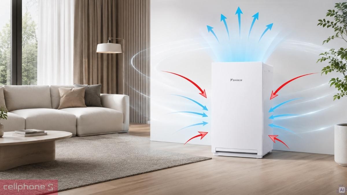 Diện tích phòng dùng với máy lọc không khí Daikin MCQ30ZVM7-A