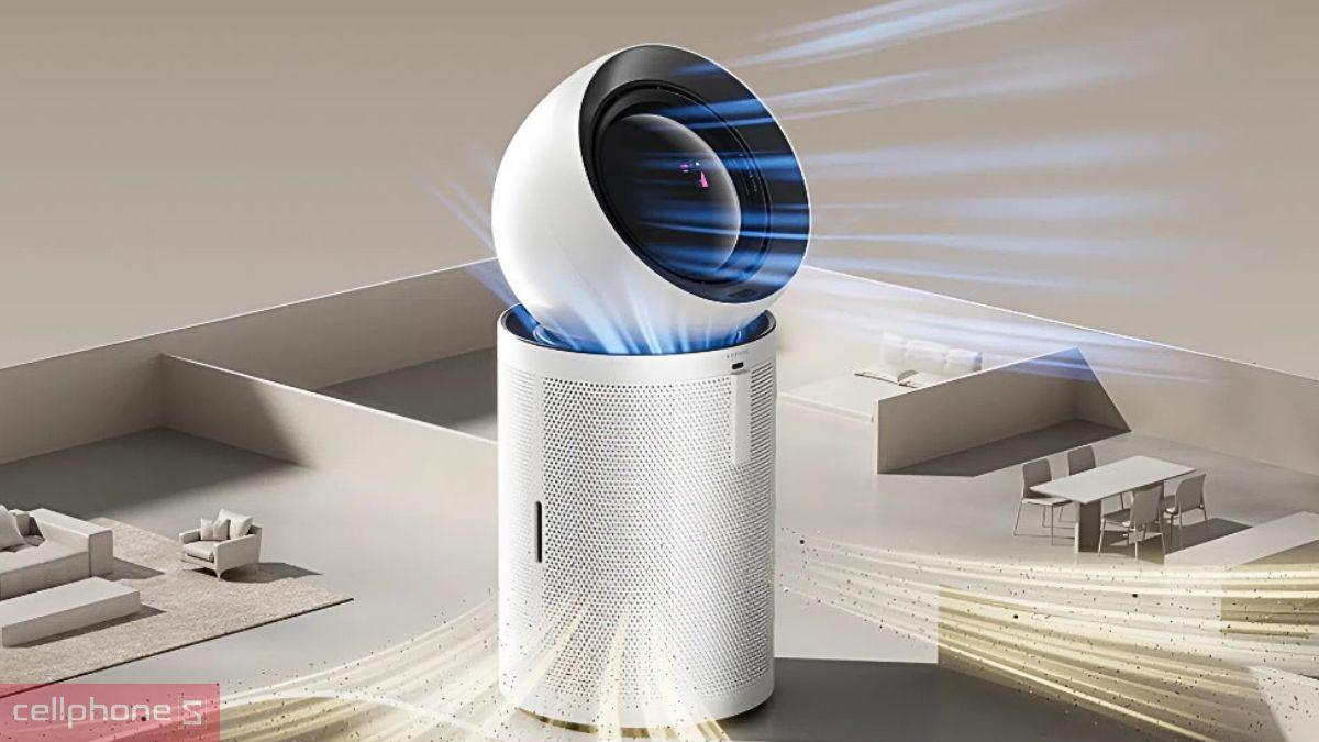 Máy lọc không khí Dreame PM Neo với cấu trúc luồng khí cải tiến giúp giảm tiếng ồn khi vận hành