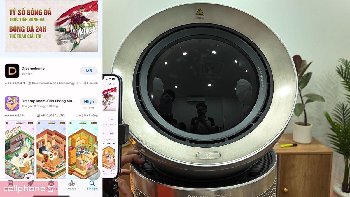 Ứng dụng Dreamehome trên điện thoại hỗ trợ kết nối với máy lọc không khí Dreame PM Neo