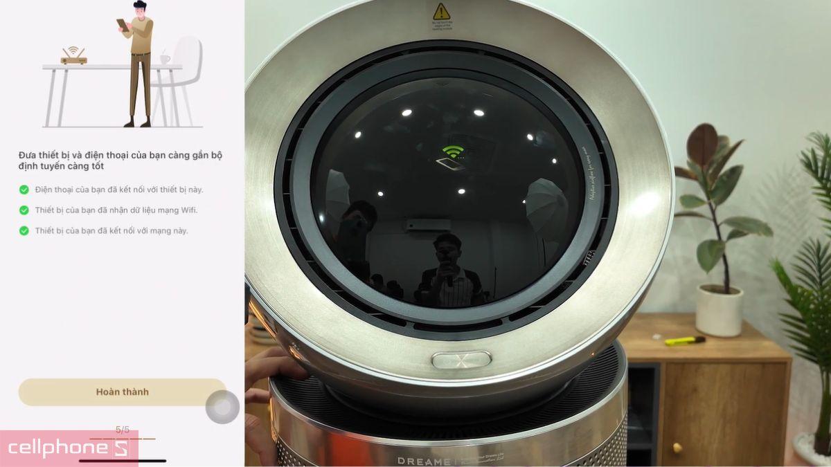 Nhập thông tin Wi-Fi trên ứng dụng Dreamehome để hoàn tất kết nối với Dreame PM Neo