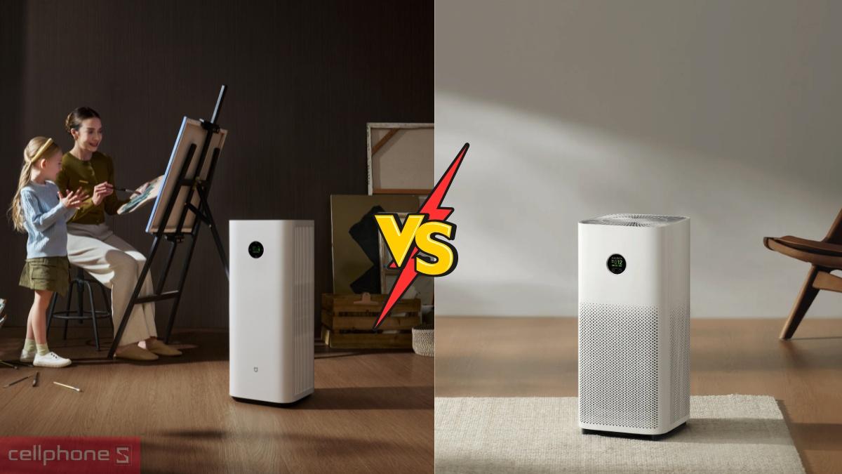 So sánh máy lọc không khí Xiaomi Smart Air Purifier 6 Plus với bản tiêu chuẩn