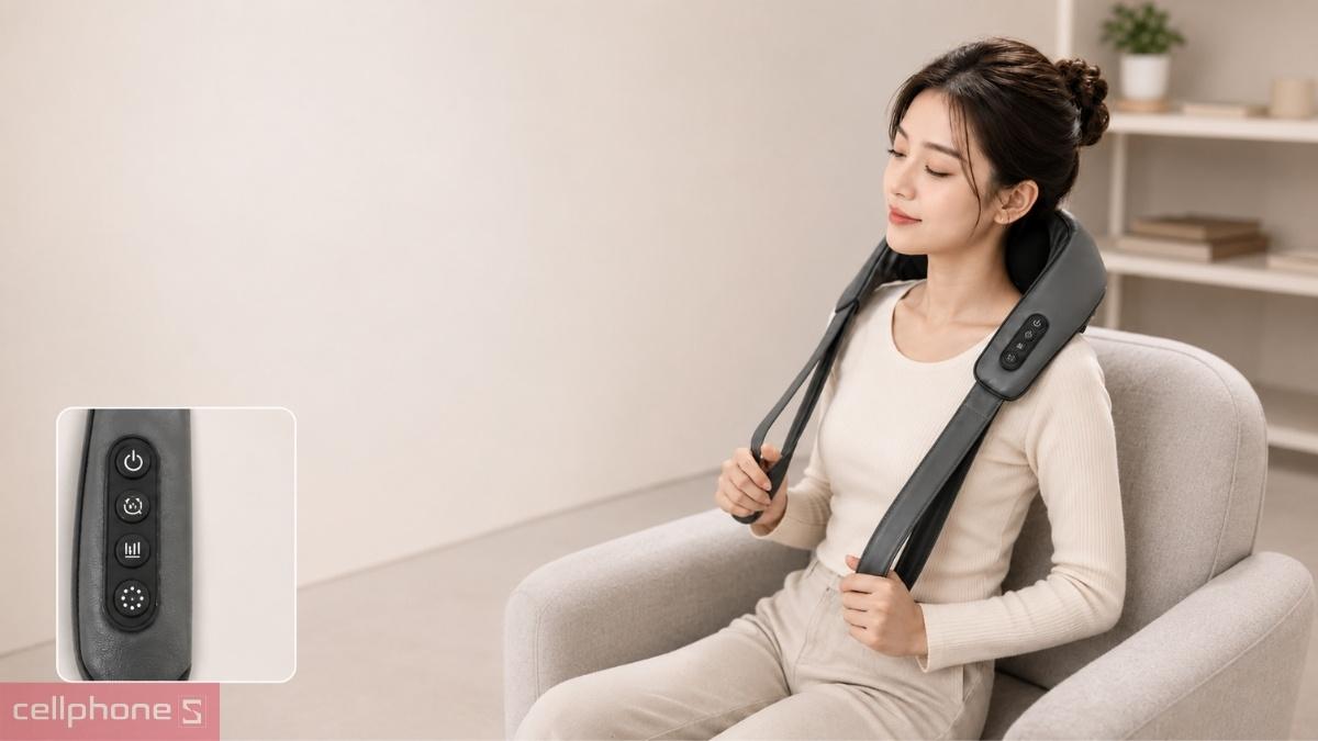 Bảng điều khiển máy massage cổ vai gáy Kachi MK395