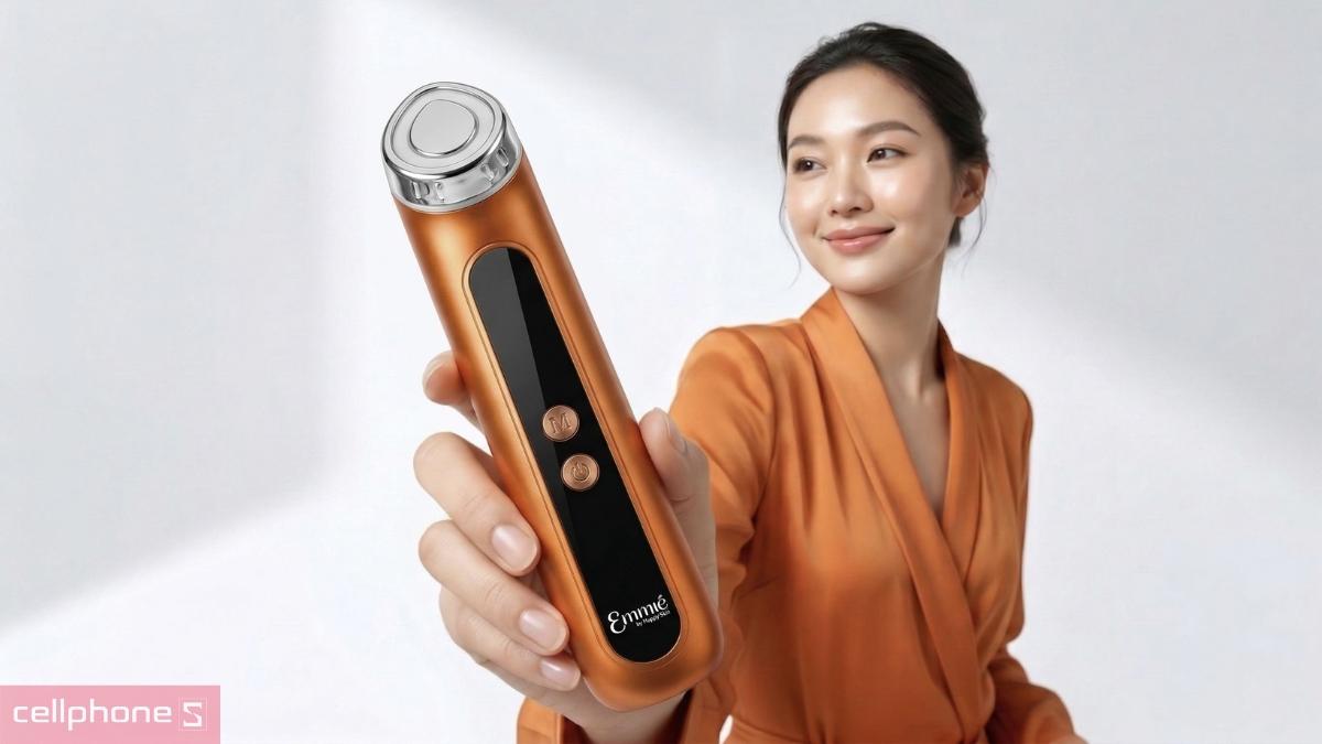 Máy nâng cơ đẩy tinh chất 10 in 1 Glow + Youth Booster Device Emmié by Happyskin nặng 168g