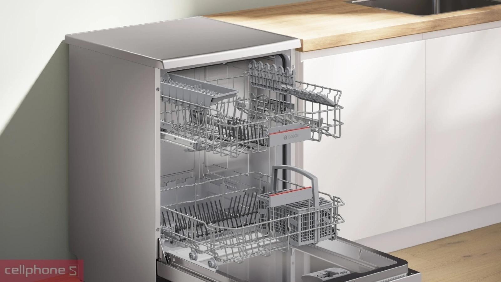Hệ thống giỏ Vario Flex trên Máy rửa bát độc lập Bosch 13 bộ Series 4 (SMS4HTI16E)