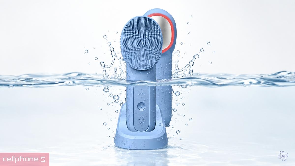 Máy rửa mặt Emmié đa năng Sonic Radiant 5-in-1 Beauty Device đạt chuẩn kháng nước IPX7 an toàn