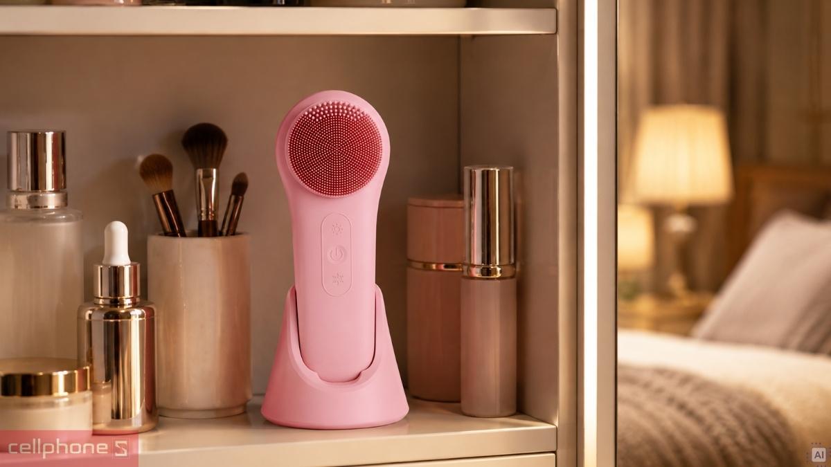 Thiết kế máy rửa mặt Emmié đa năng Sonic Radiant 5-in-1 Beauty Device Deluxe Mini Edition