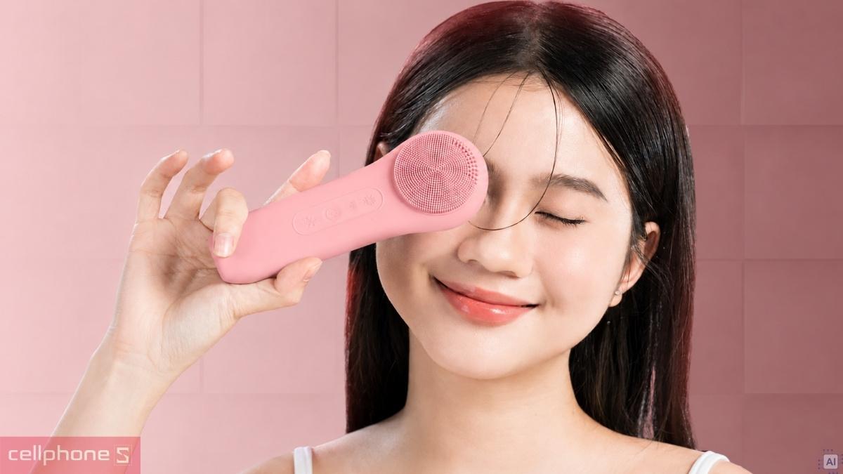 Công nghệ máy rửa mặt Emmié đa năng Sonic Radiant 5-in-1 Beauty Device Deluxe Mini Edition