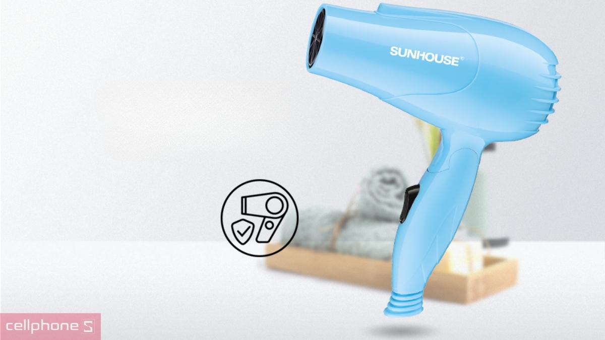 Máy sấy tóc Sunhouse SHD2305 có rơ le tự động ngắt điện quá tải đảm bảo an toàn