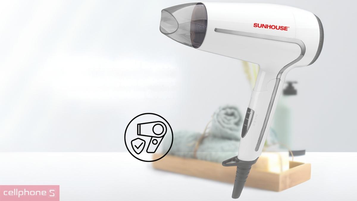 Khả năng tự động ngắt của máy sấy tóc Sunhouse SHD2308 an toàn khi sử dụng