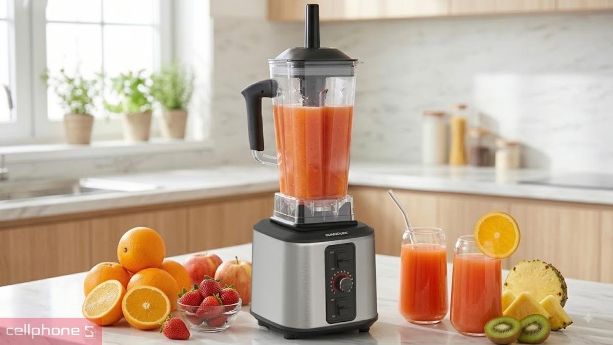 Máy xay sinh tố công nghiệp Sunhouse SHD5380 an toàn với người tiêu dùng