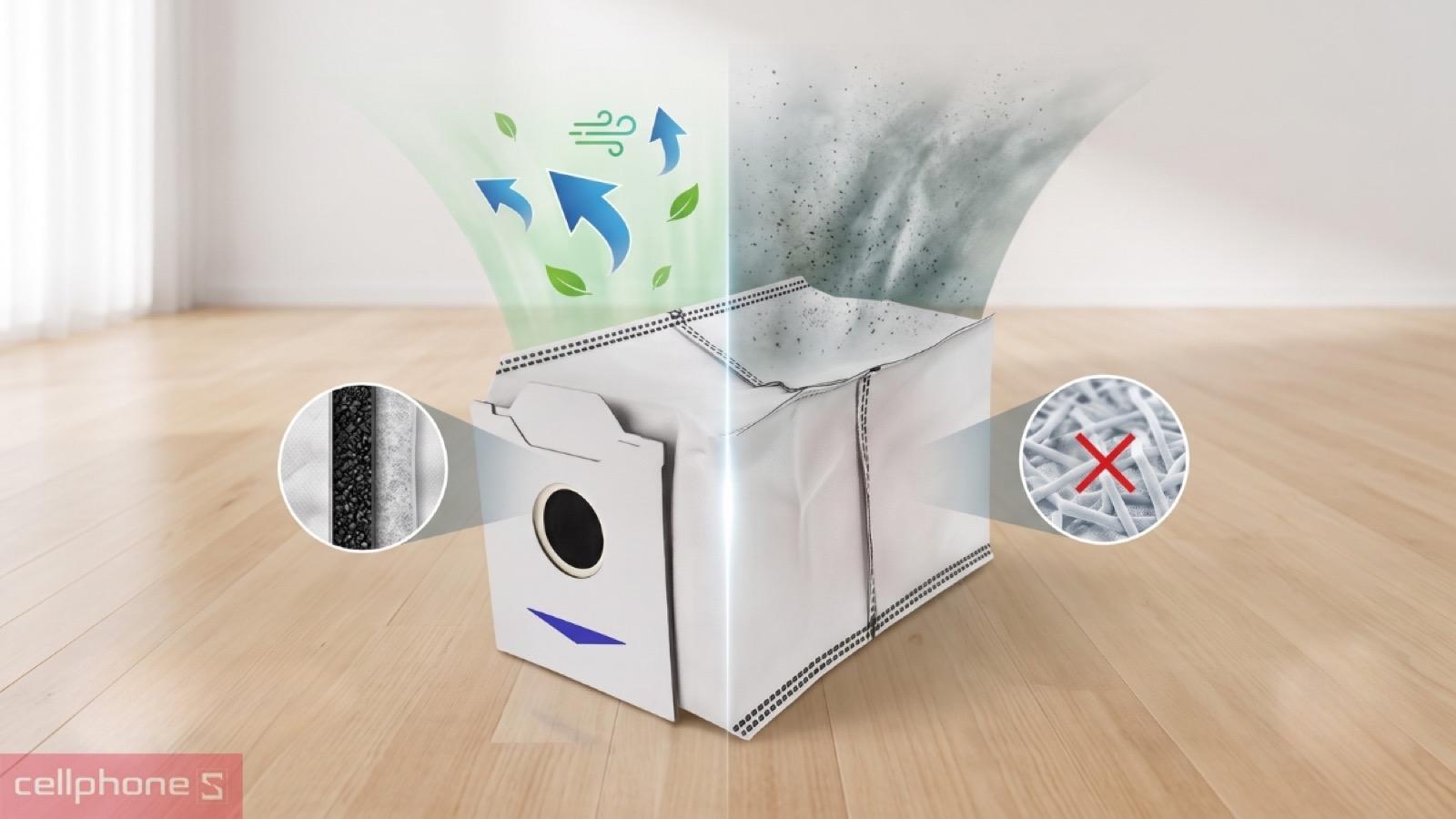 Cấu trúc nhiều lớp của Túi đựng rác (1set=3pcs) Ecovacs N30 Pro Omni / N30 Omni