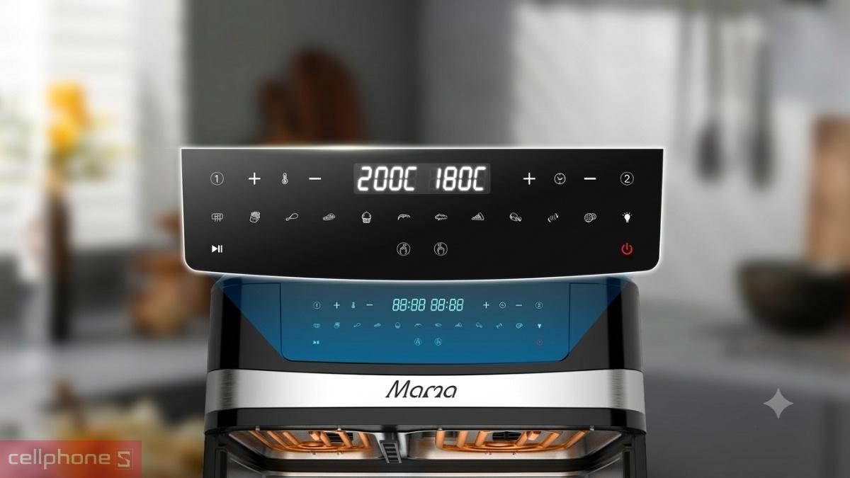 Chế độ hoạt động của nồi chiên không dầu 2 ngăn 10L Sunhouse Mama SHD4098