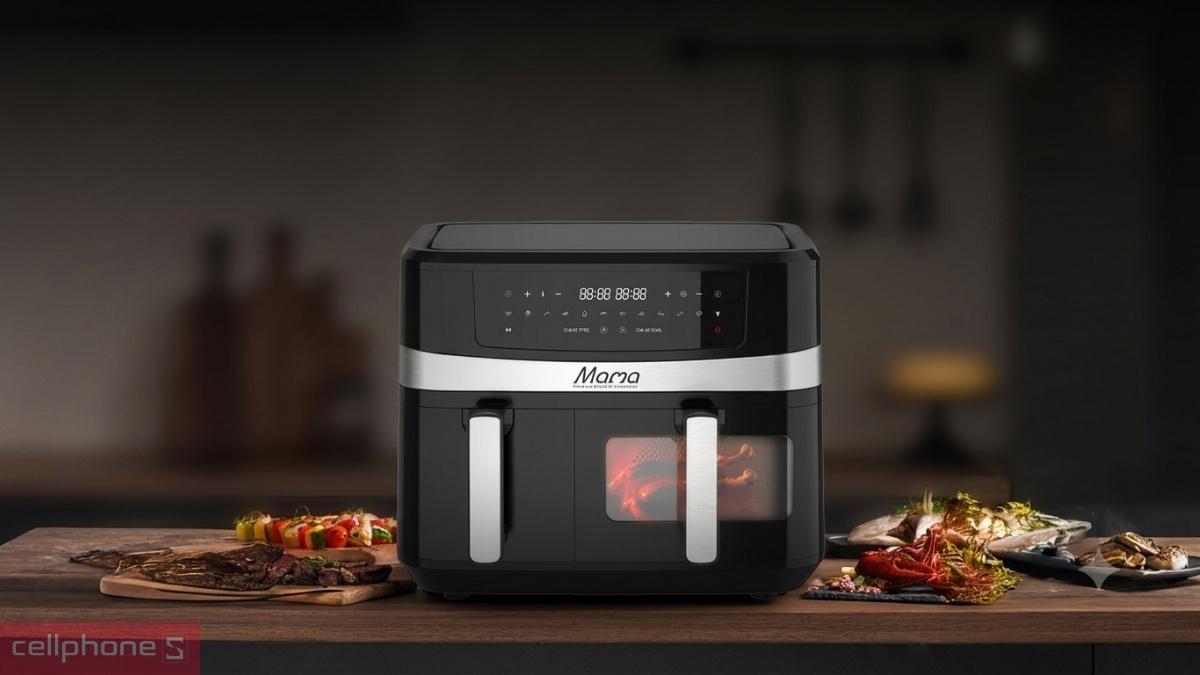 Tiện ích có trên nồi chiên không dầu 2 ngăn 10L Sunhouse Mama SHD4098