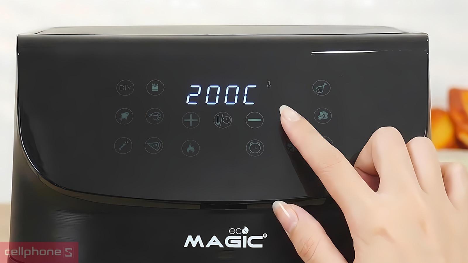Bảng điều khiển 10 chế độ nấu trên Nồi chiên không dầu Magic Eco AC-160