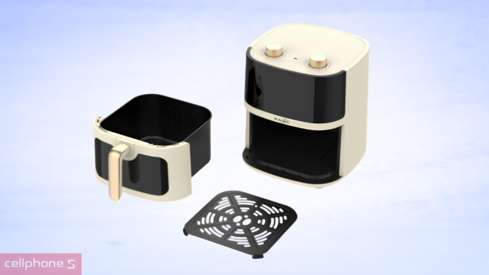Thiết kế vỏ ngoài chịu nhiệt bền bỉ của nồi chiên không dầu Magic Eco AC-161