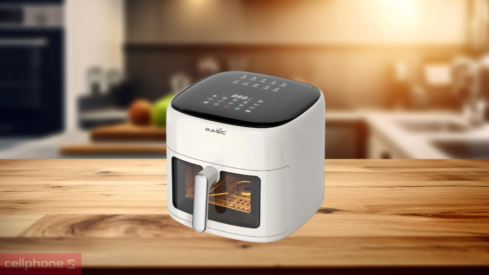 Bảng điều khiển cảm ứng nhạy bén trên nồi chiên không dầu Magic Eco AC-164
