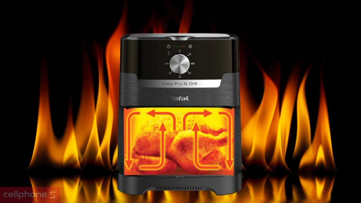 Công nghệ nồi chiên không dầu Tefal 2 in 1 Easy Fry Grill Classis EY501815