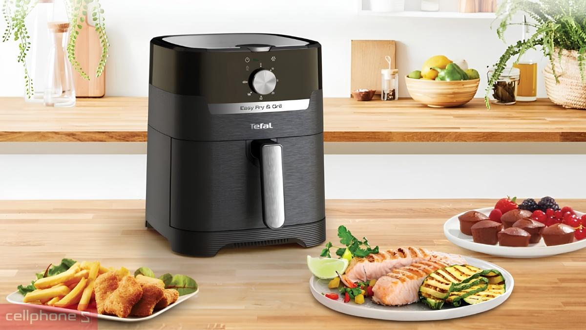 Thiết kế nồi chiên không dầu Tefal 2 in 1 Easy Fry Grill Classis EY501815