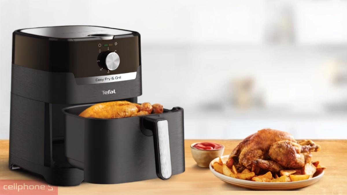 Dung tích nồi chiên không dầu Tefal 2 in 1 Easy Fry Grill Classis EY501815