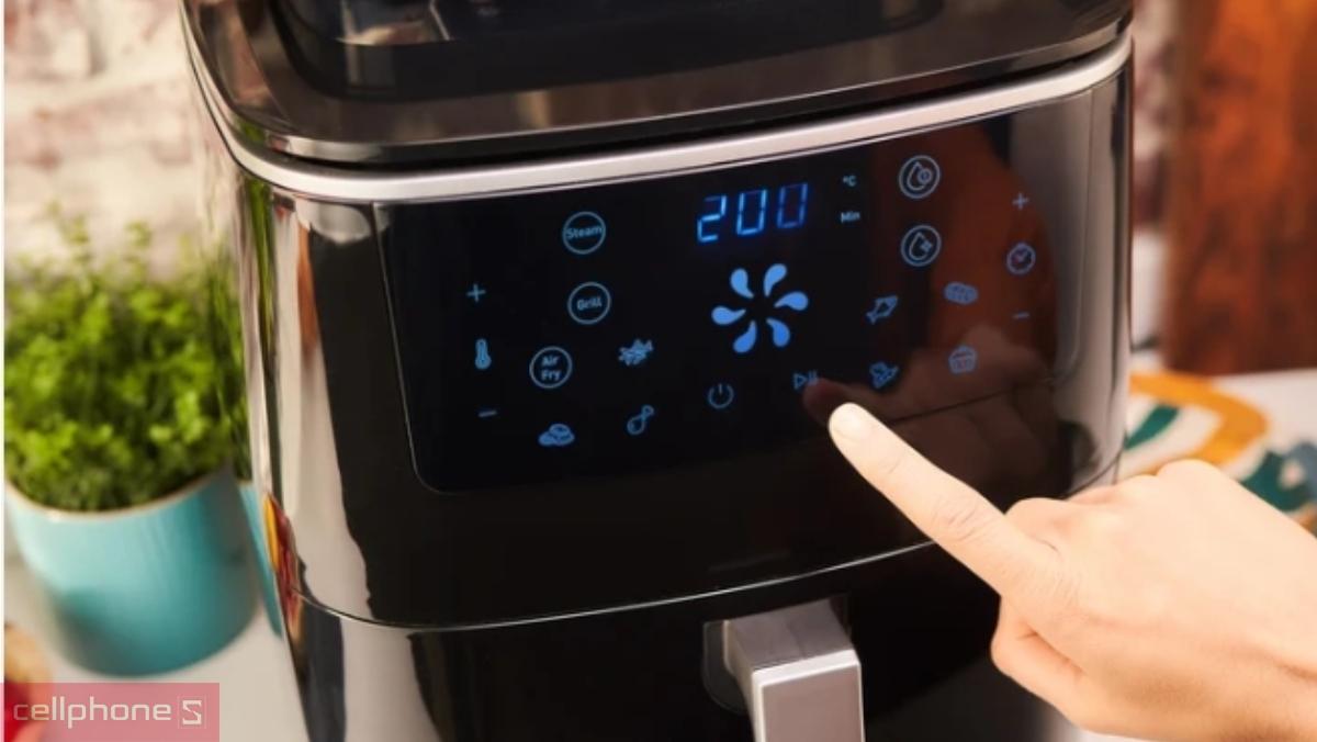 Bảng điều khiển nồi chiên không dầu Tefal 3 trong 1 Easy Fry Steam Grill FW201815