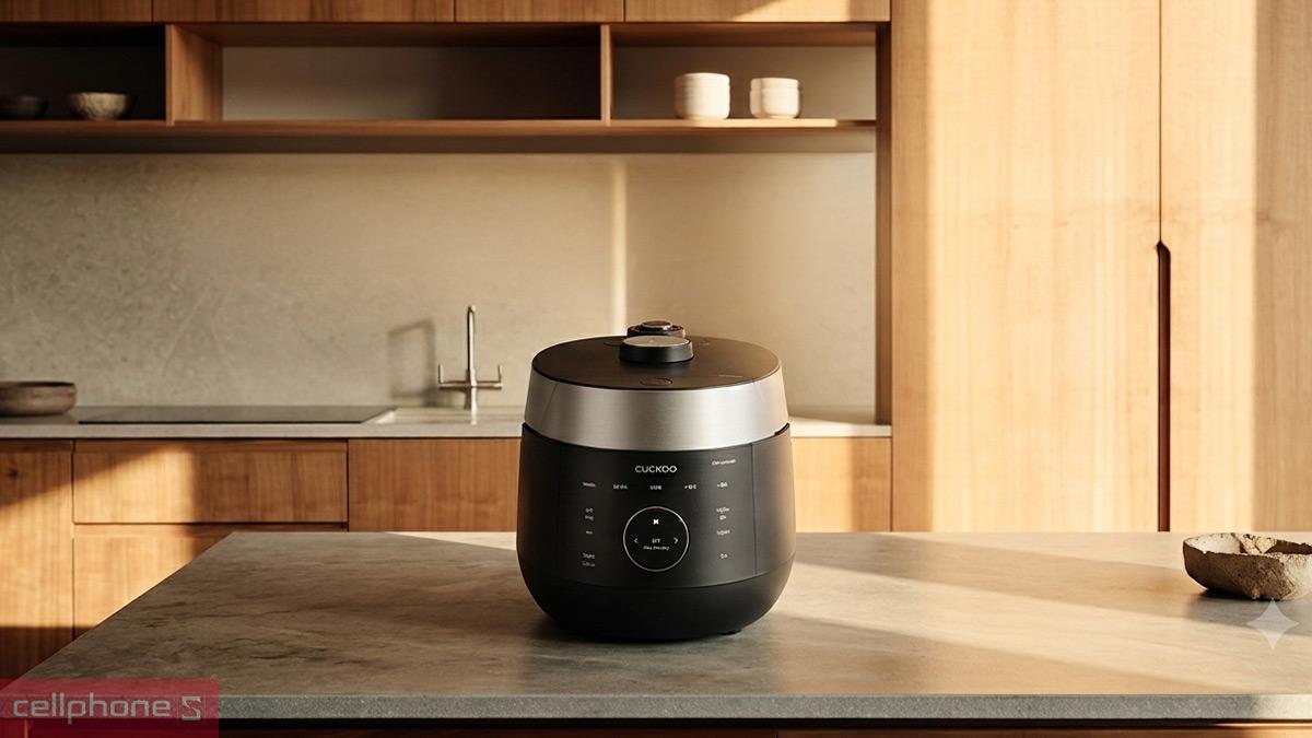 Nồi cơm điện tử cao tần áp suất Cuckoo CRP-LHTR0609F trang bị màn hình cảm ứng và núm xoay trung tâm