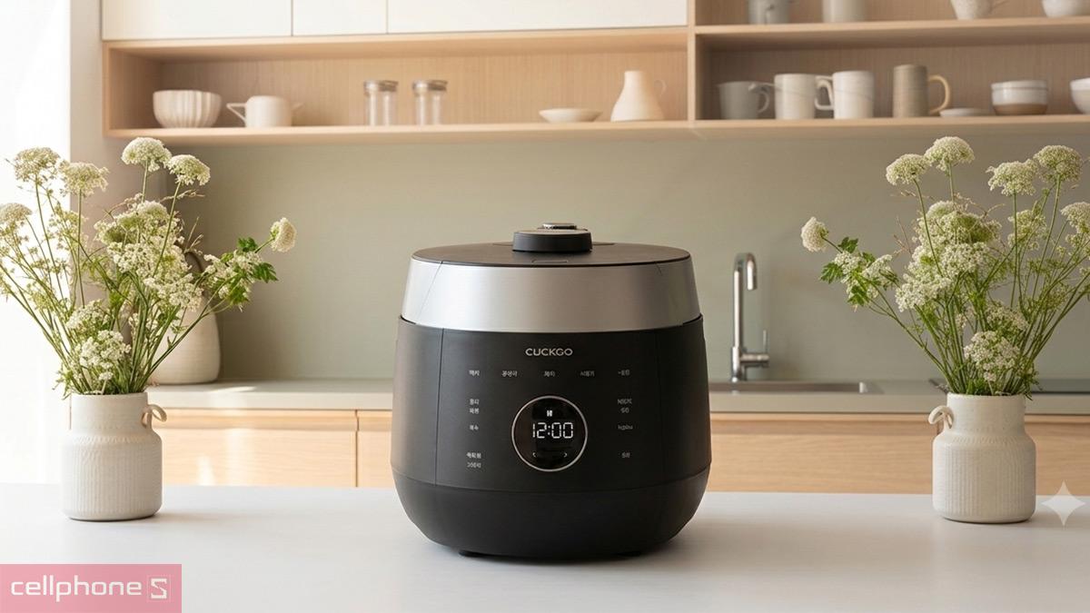 Nồi cơm điện tử cao tần áp suất Cuckoo CRP-LHTR0609F ứng dụng công nghệ cảm ứng từ IH cùng mức áp suất 2 atm