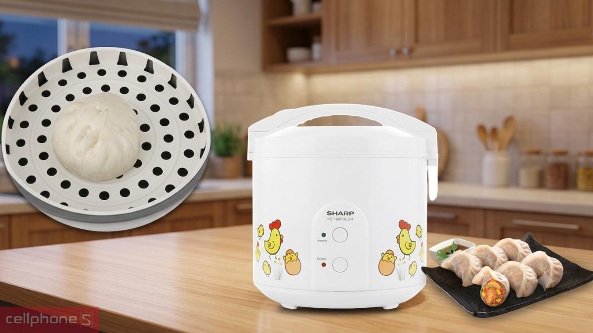 Các tiện ích đi kèm nồi cơm điện nắp gài Sharp KS-183TJV