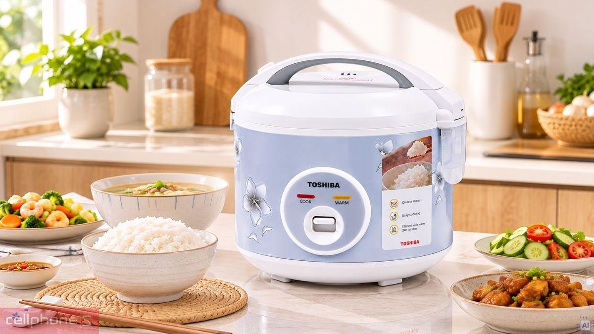 Dung tích nồi cơm điện nắp gài Toshiba RC-10JFM(H)VN