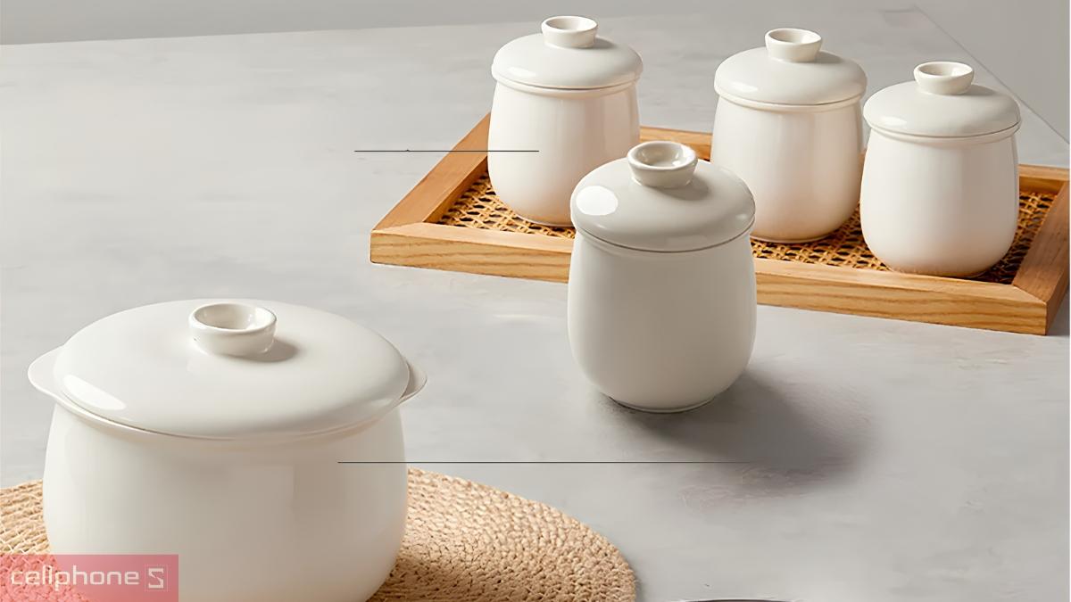 Bộ 5 thố sứ chuyên biệt đi kèm nồi nấu chậm đa năng Bear DDZ-B25Q3