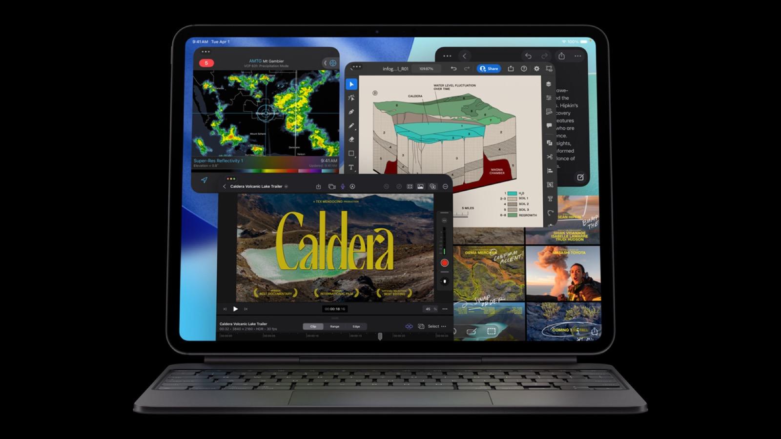 iPad Pro trang bị RAM lớn giúp đa nhiệm và mở nhiều ứng dụng mượt mà