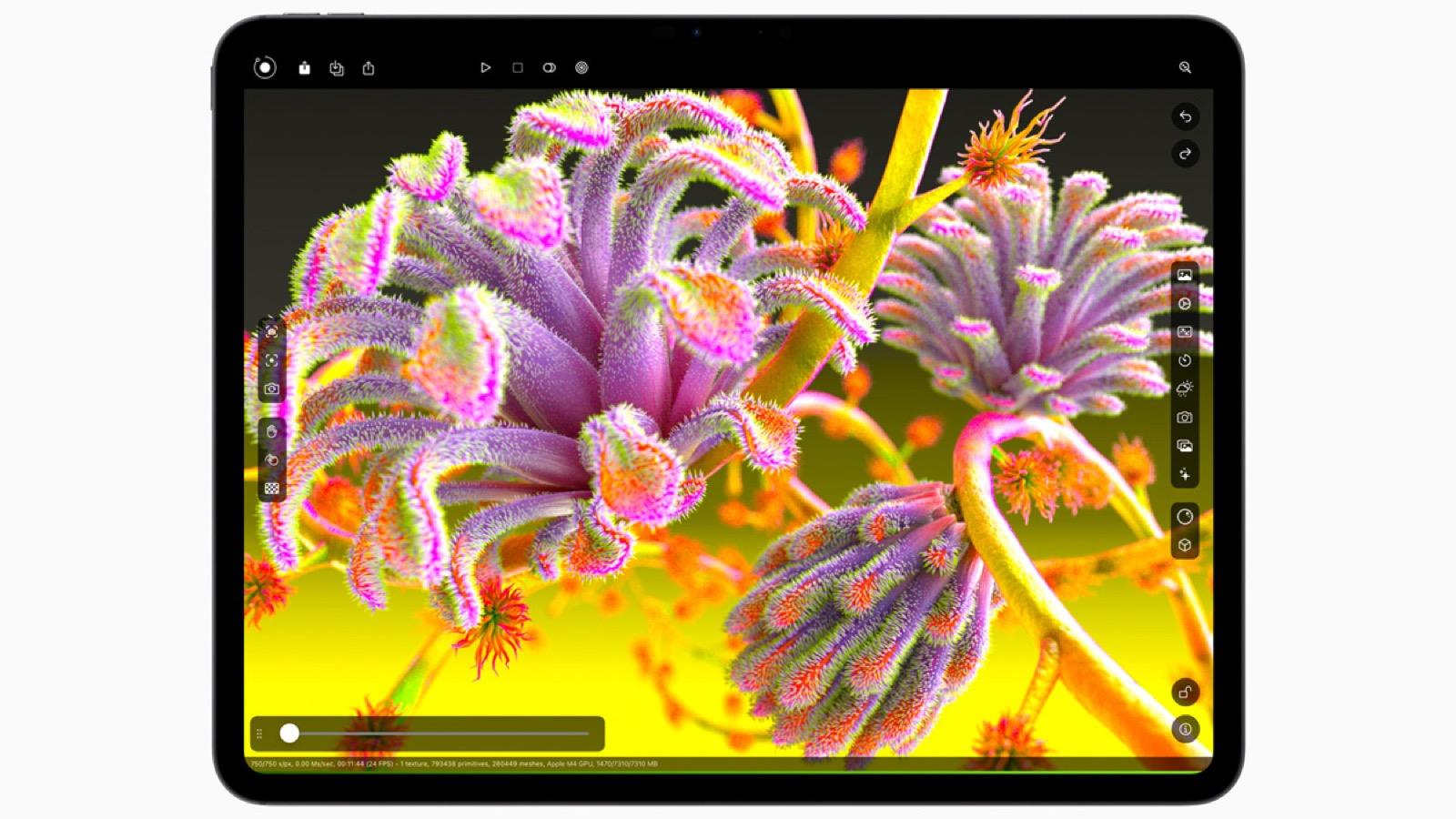 iPad Pro xử lý nhanh các tác vụ kết xuất đồ họa và dựng hình 3D