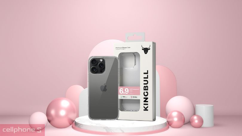 Thiết kế Ốp lưng iPhone 16 Pro Max Mipow Soft Transparent (trong suốt)