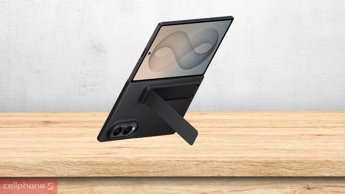 Thiết kế ốp lưng Samsung Galaxy Z Fold 8 chính hãng Carbon Standing