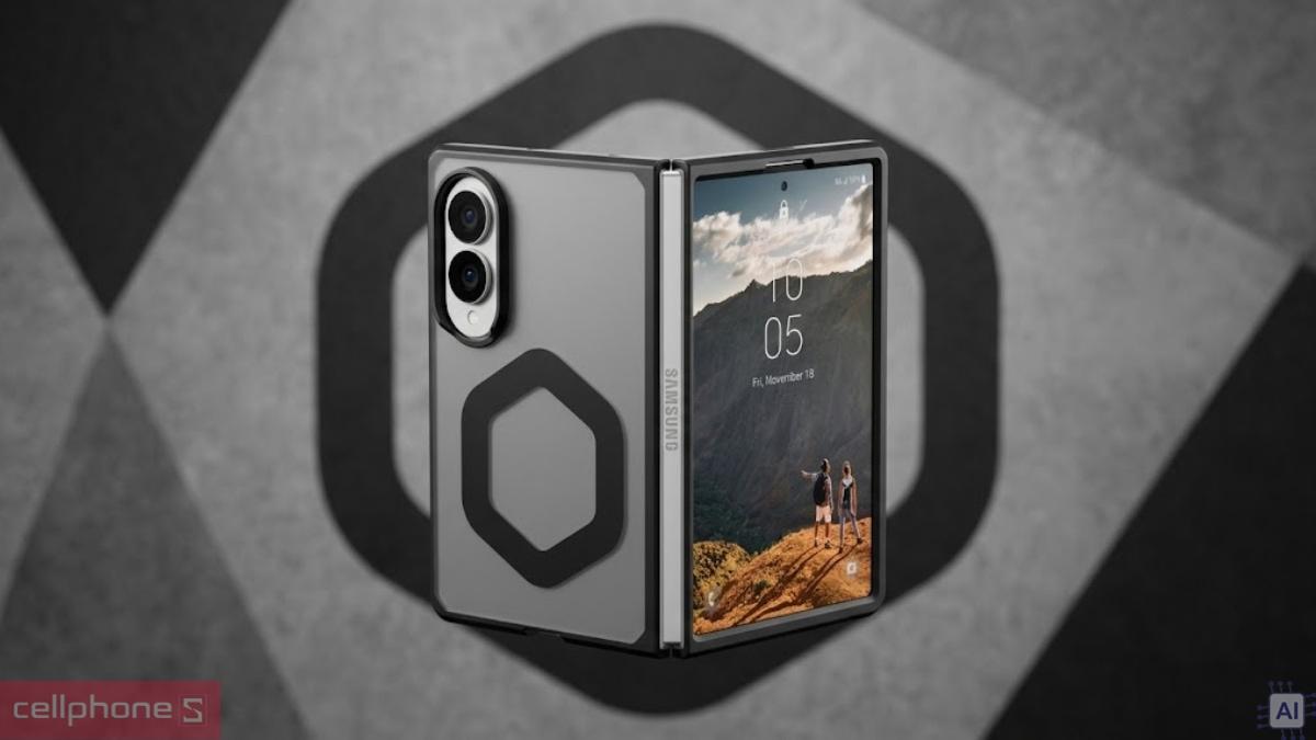 Khả năng từ tính của Ốp lưng Samsung Galaxy Z Fold 8 UAG Mouve with MagSafe giúp tương thích với MagSafe và Qi