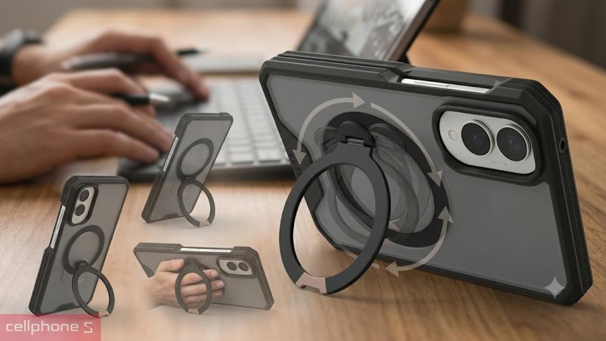 Ốp lưng Samsung Galaxy Z Fold 8 UAG Mouve XTE with MagSafe với chân đỡ kim loại xoay 360 độ tiện lợi khi sử dụng