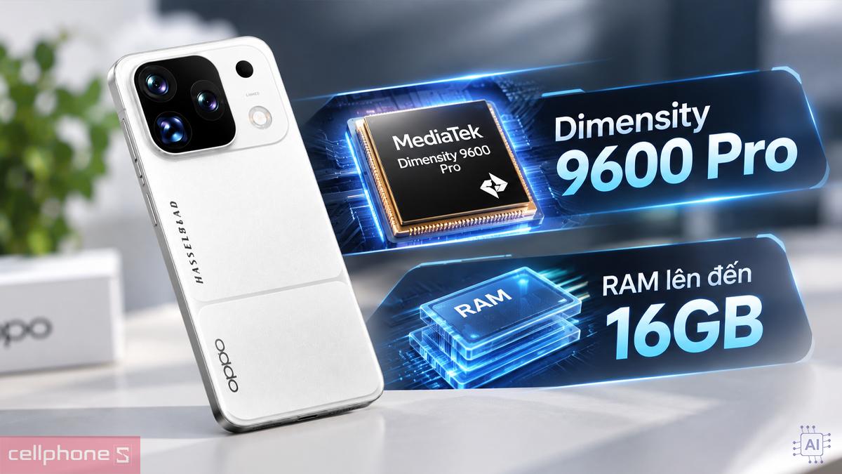 Chip MediaTek Dimensity 9600 Pro tiến trình 2nm trên OPPO Find X10 Pro Max