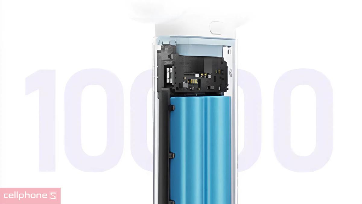 Sản phẩm sở hữu pin 10000mAh, dùng dài lâu