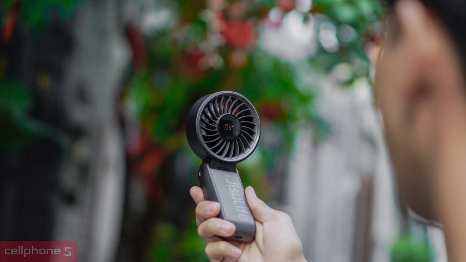 Thiết kế gọn gàng còn nguyên vẹn của Quạt cầm tay mini Jisulife Life 7 5000mAh cũ