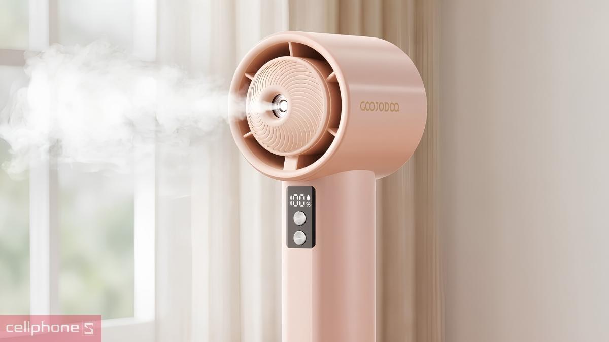 Chế độ phun sương cấp ẩm trên Quạt cầm tay Mini phun sương GOOJODOQ GFS030