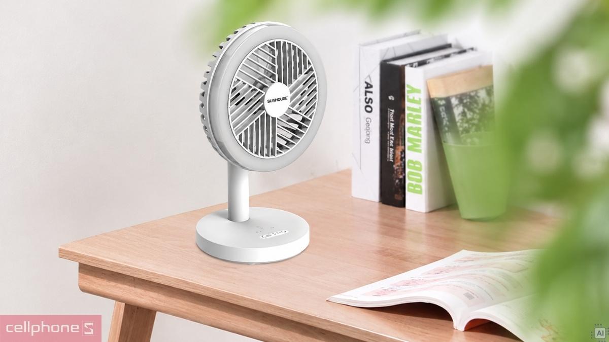 Công suất quạt sạc mini SUNHOUSE SHD7114
