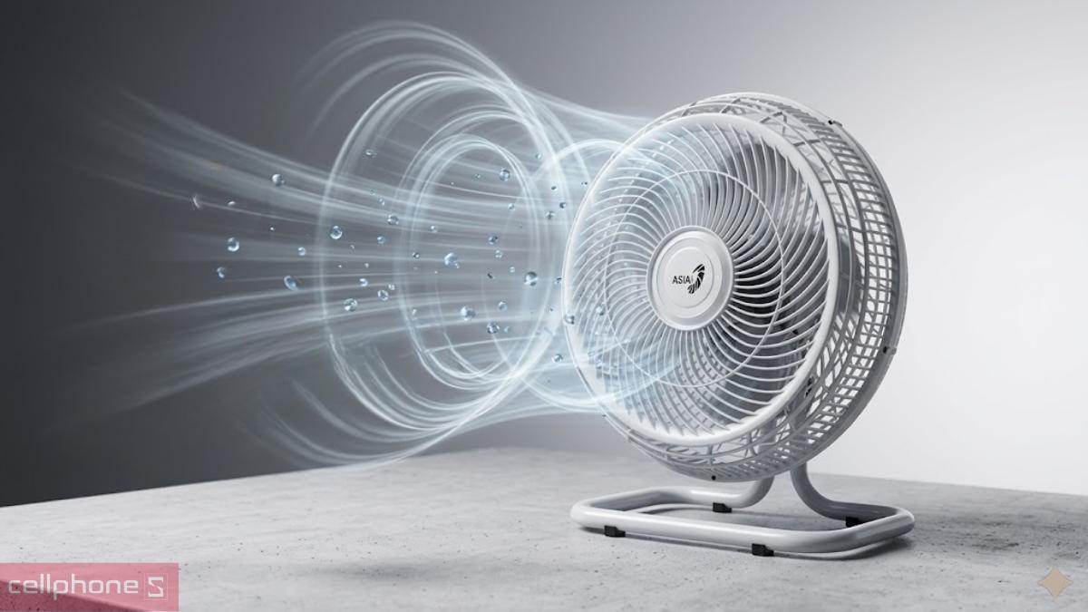 Sức gió của quạt sàn Asiavina Turbo Plus - VY636792
