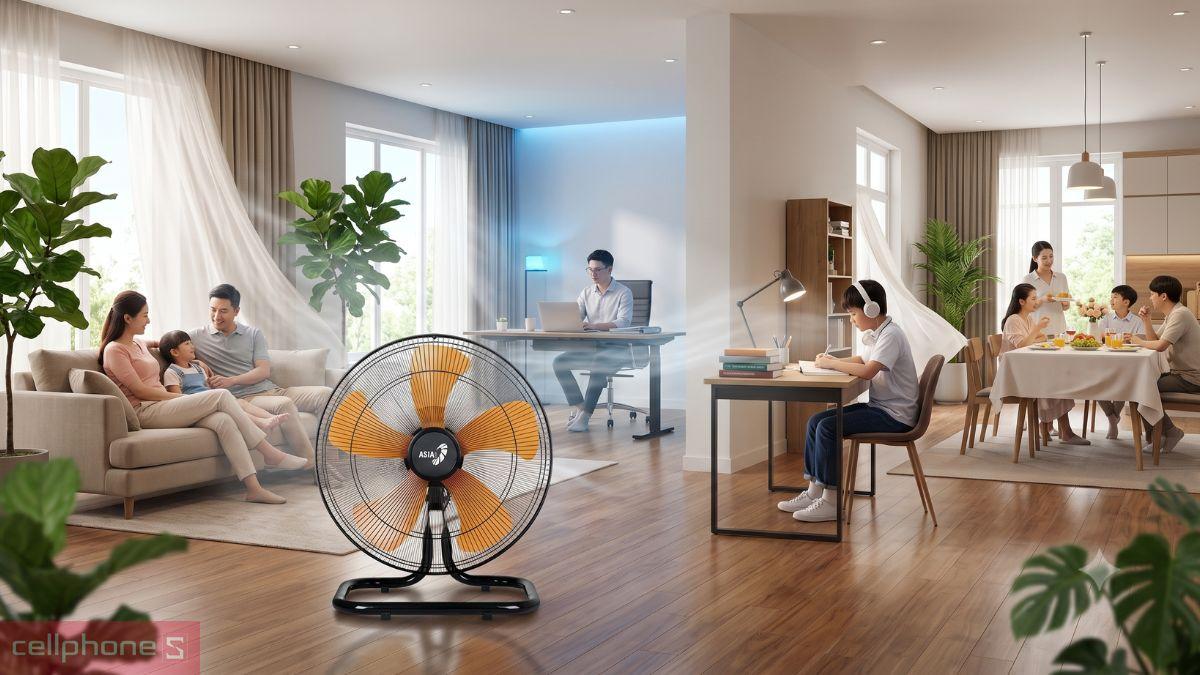 Quạt sàn BCN Asiavina VY586890 phù hợp cho gia đình, quán ăn và văn phòng
