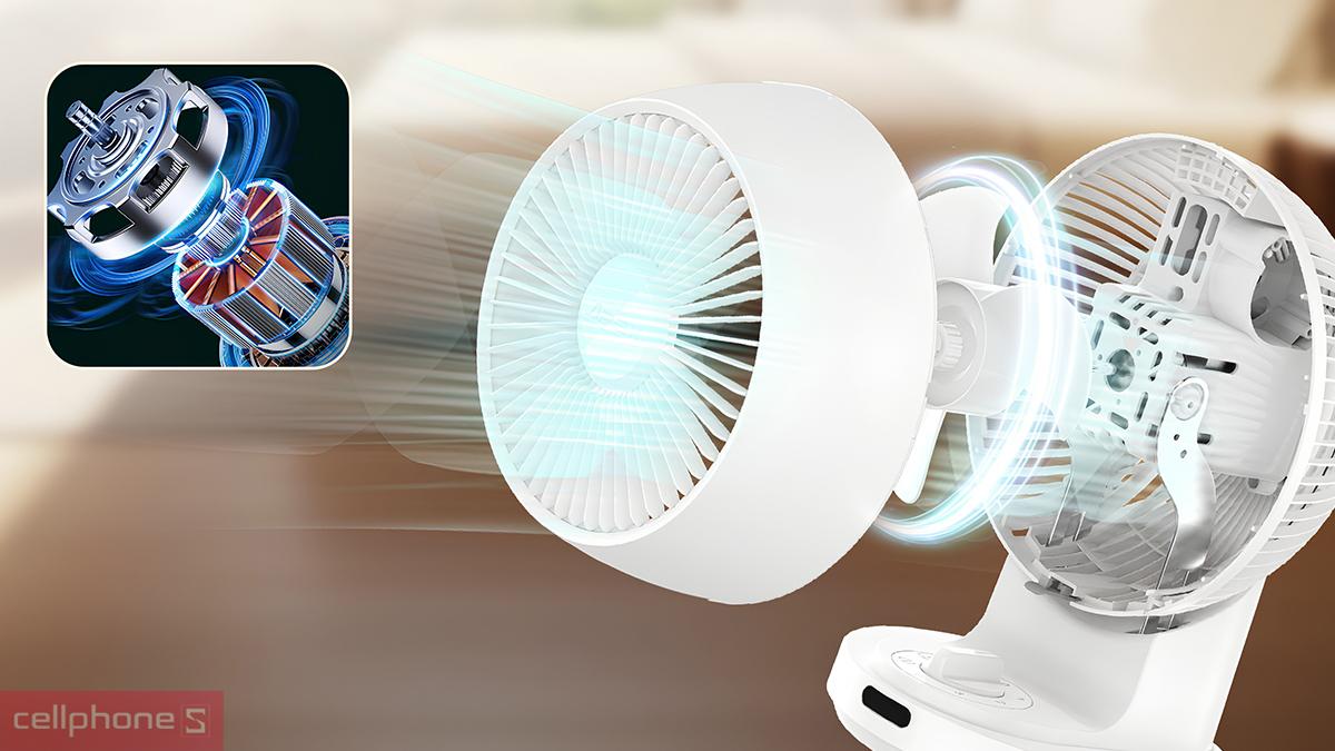 Quạt tuần hoàn không khí Sunhouse Apex APF7310W hoạt động êm, ổn định với động cơ đồng