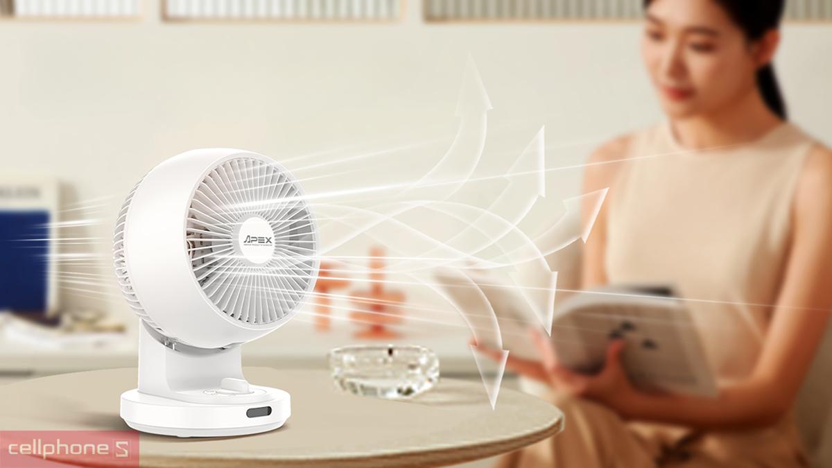Quạt tuần hoàn không khí Sunhouse Apex APF7310W tạo luồng gió với lưu lượng 13 m³/phút ở mức công suất 22W