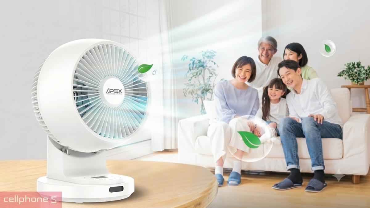 Điều khiển trên quạt tuần hoàn không khí Sunhouse Apex APF7316W