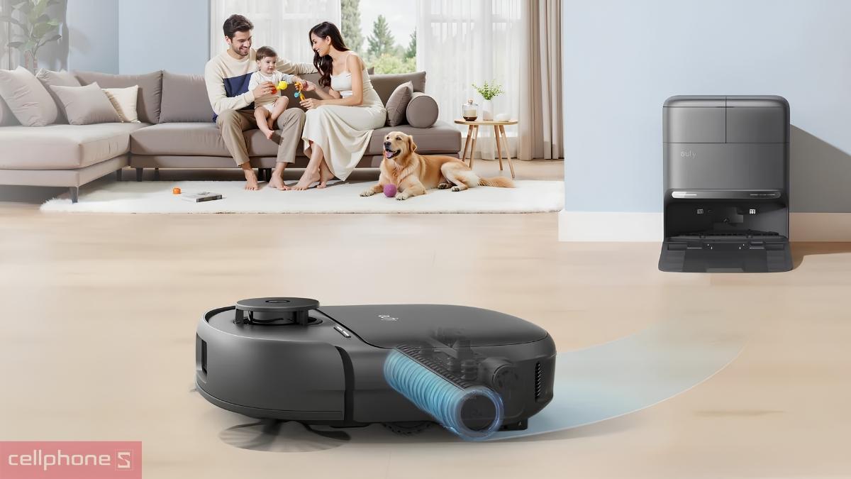 Eufy Robot Vacuum Omni C28 trang bị hệ thống HydroJet giữ chổi lau luôn sạch sẽ