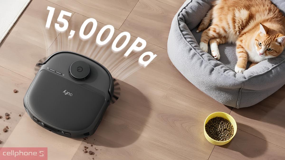 Eufy Robot Vacuum Omni C28 được vận hành mạnh mẽ với công suất lên đến 15.000 Pa